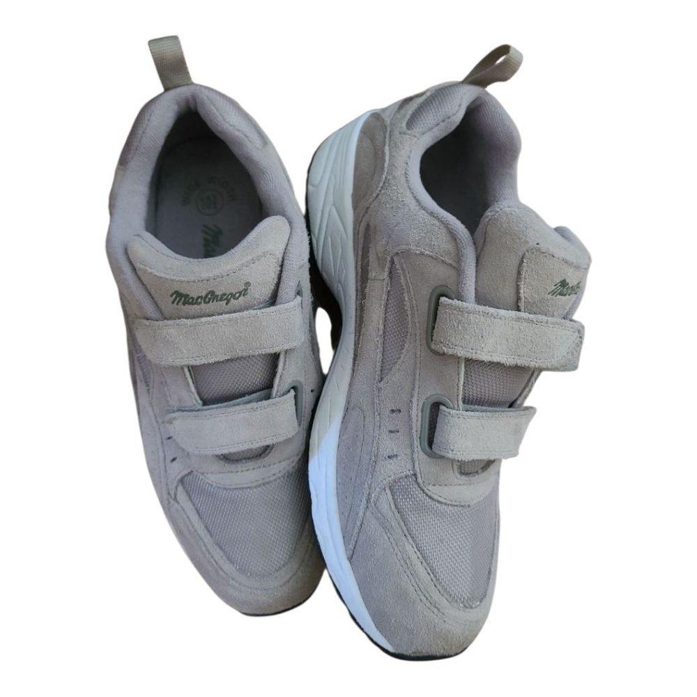Men's MacGregor Beige Sneakers 10.5W Velcro Closure